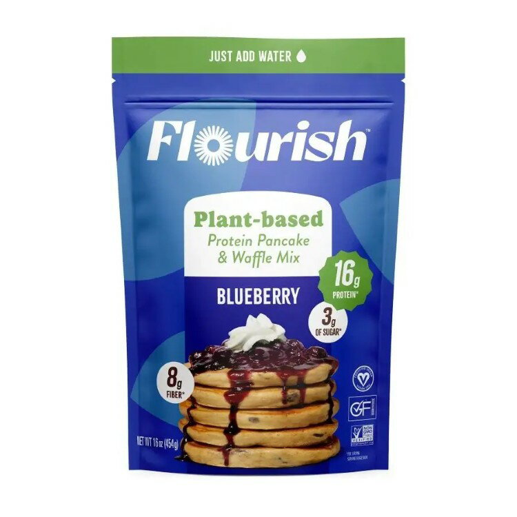 フローリッシュ プラントベース ブルーベリー パンケーキミックス 454g Flourish Plant-Based Blueberr..