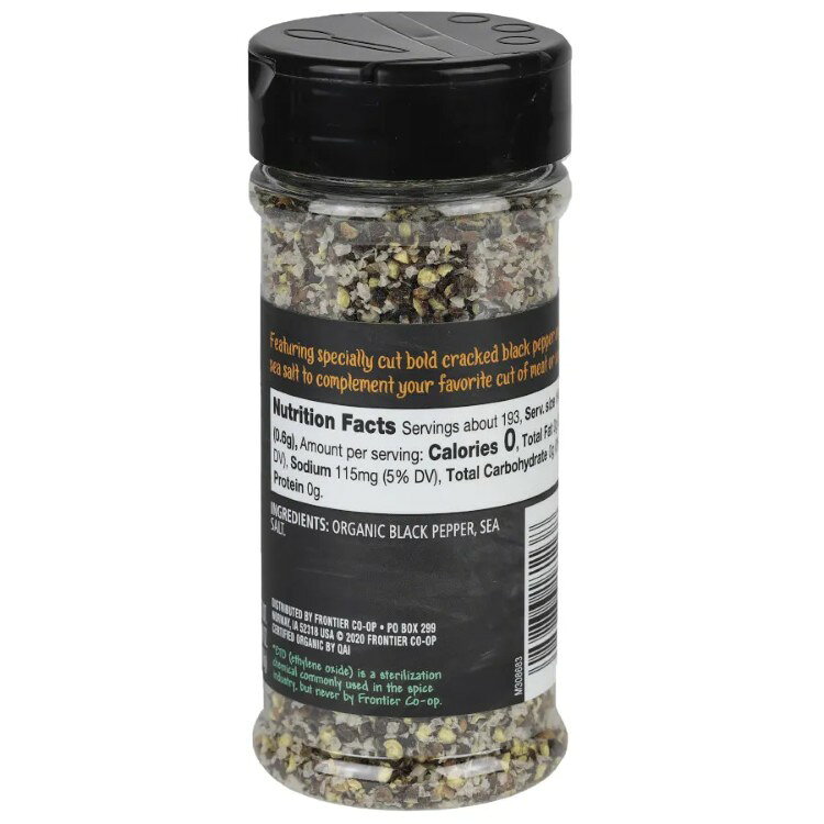 フロンティアコープ プライムカット ソルト＆ペッパー オーガニック 116g Frontier Co-op Prime Cuts Salt & Pepper, Organic 4.09 oz. 【お取り寄せ商品】 harmony-10063040 米国サプリ直販のNatural Harmony サンプル画像2