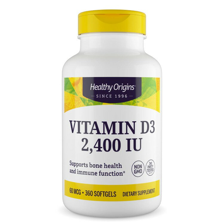 樂天商城 - ヘルシーオリジンズ ビタミンディー3 ジェル 2,400 IU (エムシーティー オイル) 360 ジェル Healthy Origins Vitamin D3 Gels 2,400 IU (MCT Oil) 360 Gels 【お取り寄せ商品】
