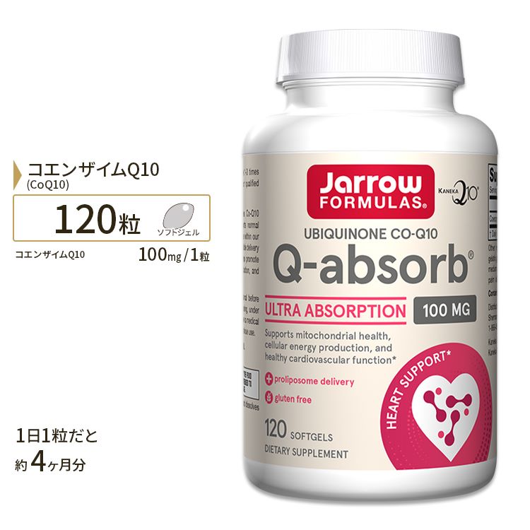 コエンザイムQ10 サプリメント [Q-Absorb] コエンザイムQ10 100mg 120粒サプリ 美容サプリ コエンザイムQ10配合 Jarr…