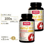 メチルコバラミン（活性型ビタミンB12）1000mcg 100粒（レモン風味）[2個セット] Jarrow Formulas ジャローフォーミュラズ