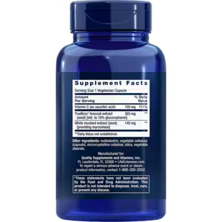 ライフエクステンション ブロッコリー&クルシフェラスブレンド 腸溶性ベジタリアンタブレット 30粒 Life Extension Optimized Broccoli and Cruciferous Blend 30 enteric-coated vegetarian tablet【お取り寄せ商品】 harmony-10054080 米国サプリ直販のNatural Harmony サンプル画像3