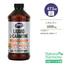 ナウフーズ L-カルニチン リキッド シトラス味 473ml (16oz) NOW Foods CARNITINE LIQUID CITRUS 液体 カルニチン アミノ酸 トレーニング エネルギー補給