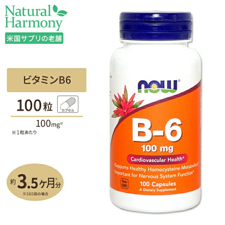 ビタミンB6 100mg 100粒 NOW Foods (ナウフーズ)