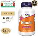 ナウフーズ ナイアシン サプリメント 500mg 100粒 NOW Foods Niacin カプセル 約3カ月分 つかれ エネルギー 活力 元気 ビタミンB3 1