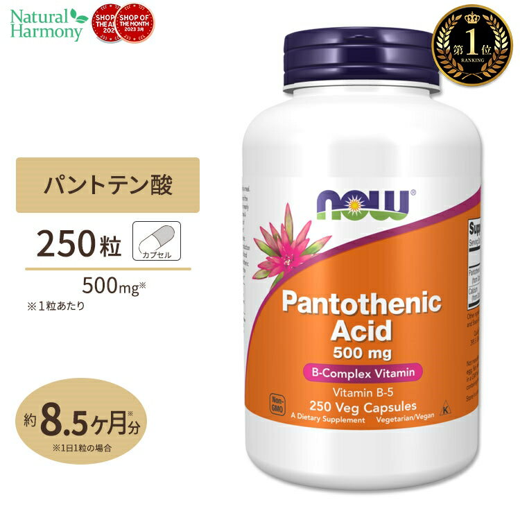 ソースナチュラルズ パントテン酸 ビタミンB-5 250mg 250粒 タブレット Source Naturals Pantothenic Acid Vitamin B-5 250mg Tablets コエンザイムA