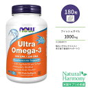 ナウフーズ ウルトラ オメガ-3 フィッシュゼラチン フィッシュソフトジェル 180粒 NOW Foods Ultra Omega-3 Fish Gelatin EPA DHA サプリメント