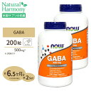 GABA(ギャバ)500mg 200粒 NOW Foods(ナウフーズ) [2個セット]