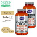 【NOWまとめ買いクーポン対象★1/18 00:00-2/12 23:59迄】L-グルタミン 1000mg 240粒 NOW Foods(ナウフーズ) [2個セット]