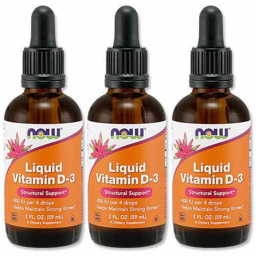 [򹯤Ǿפκ!]ӥߥD3 400IU ꥭå 59ml NOW Foods(ʥա) [3ĥå] Liquid Vi...
