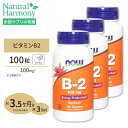 [3個セット] ナウフーズ ビタミンB2 100mg 100粒 NOW Foods Vitamin B-2 100 mg Veg Capsules その1