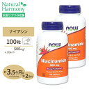 [2個セット]ナイアシンアミド 500mcg 100粒 NOW Foods(ナウフーズ)