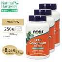 [3個セット] GTF クロミウム 200mcg イーストフリー 250粒 NOW Foods (ナウフーズ) その1