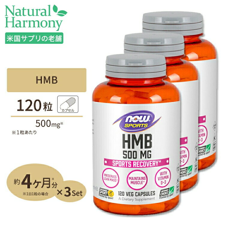 [3個セット] HMB 500mg 120粒《約...の商品画像