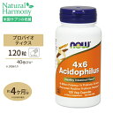 NOW Foods 4x6 アシドフィルス プロバイオティクス 120粒 ベジカプセル ナウフーズ 4x6 Acidophilus 120vegcapsules