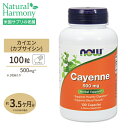 カイエン（唐辛子） 500mg 100粒 NOW Foods(ナウフーズ)