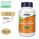 ギンコビローバ（イチョウ葉エキス）120mg 100粒《約3か月分》 NOW Foods(ナウフーズ)うっかり 話題 めぐり