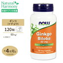 ギンコビローバ（イチョウ葉エキス）60mg 120粒 NOW Foods(ナウフーズ)