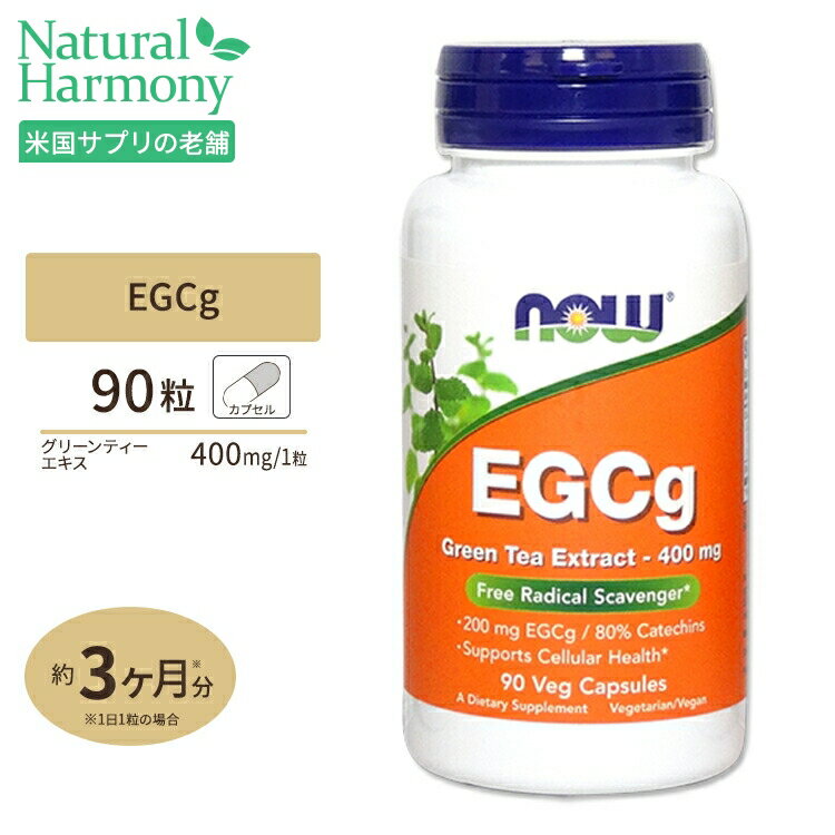 EGCg エピガロカテキンガレート グリーンティーエキス 90粒 NOW Foods ナウフーズ 