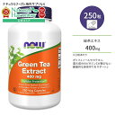 ナウフーズ 緑茶エキス 400mg ベジカプセル 250粒 NOW Foods GREEN TEA EXTRACT 400 mg 250 VCAPS 栄養補助食品 ビタミンC グリーンティー