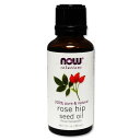 ナウフーズ 100 ピュア ローズヒップシードオイル 30ml NOW Foods Essential Oils Rose Hip Seed Oil 美容 コスメ 香水 スキンケア フェイスオイル アロマ