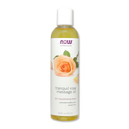 【店内8000円以上1000円OFF】ナウフーズ トランクイル ローズ マッサージ オイル 237ml (8 fi oz) NOW Foods Tranquil Rose Massage Oil ビタミンE バラ 薔薇