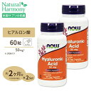 [2個セット]ヒアルロン酸＋MSM 60粒 NOW Foods(ナウフーズ)【ポイントUP2倍対象★1/24 17:00-2/3 9:59迄】