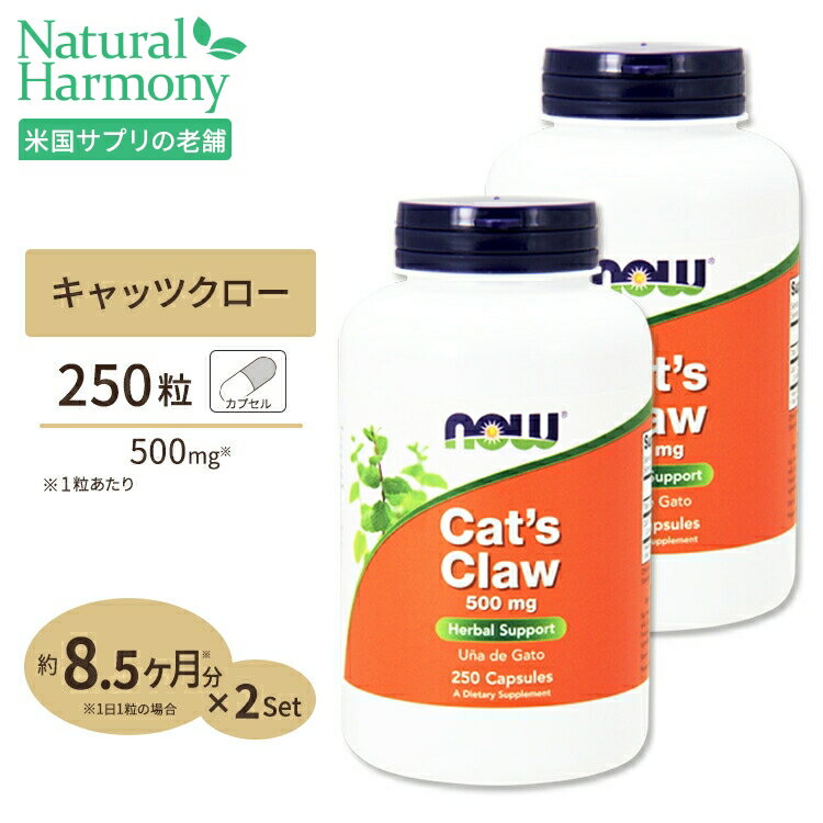 キャッツクロー 500mg 250粒 NOW Foods(ナウフーズ) [2個セット]