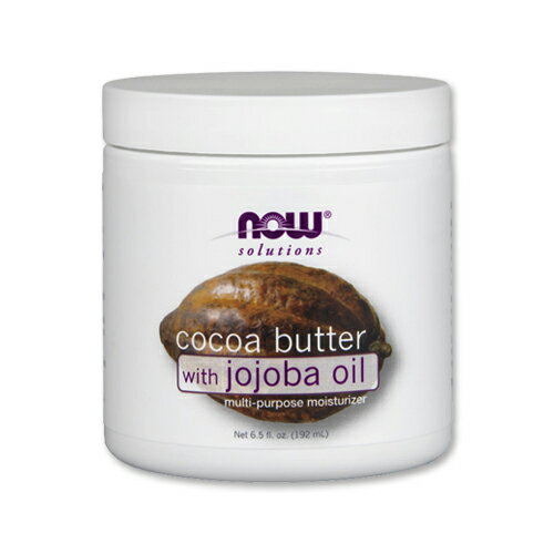 ナウフーズ ホホバオイル配合ココアバター 192ml NOW Foods Cocoa Butter With Jojoba Oil しっとり ボディバター うるおい カサカサ 冬