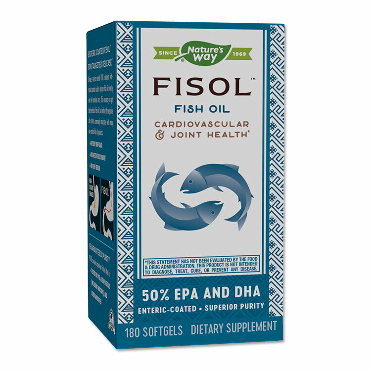 ネイチャーズウェイ フィソール フィッシュオイル (EPA&DHA 50%) 180粒 ソフトジェル Nature's Way Fisol【お取り寄せ商品】【合わせて買いたい】