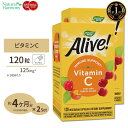 2個セット ネイチャーズウェイ アライブ！ オーガニック ビタミンC ベジタリアンカプセル 120粒 Nature 039 s Way Alive！Organic vitamin C アセロラ 100