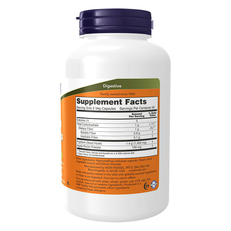 [毎日スッキリしたい方に！]サイリウムハスク＋アップルペクチン 700mg 180粒 NOW Foods(ナウフーズ) Psyllium Husk Caps 700mg - 180Caps カプセル 健康サプリメント 栄養補助食品 海外 アメリカ harmony-10024280 米国サプリ直販のNatural Harmony サンプル画像3
