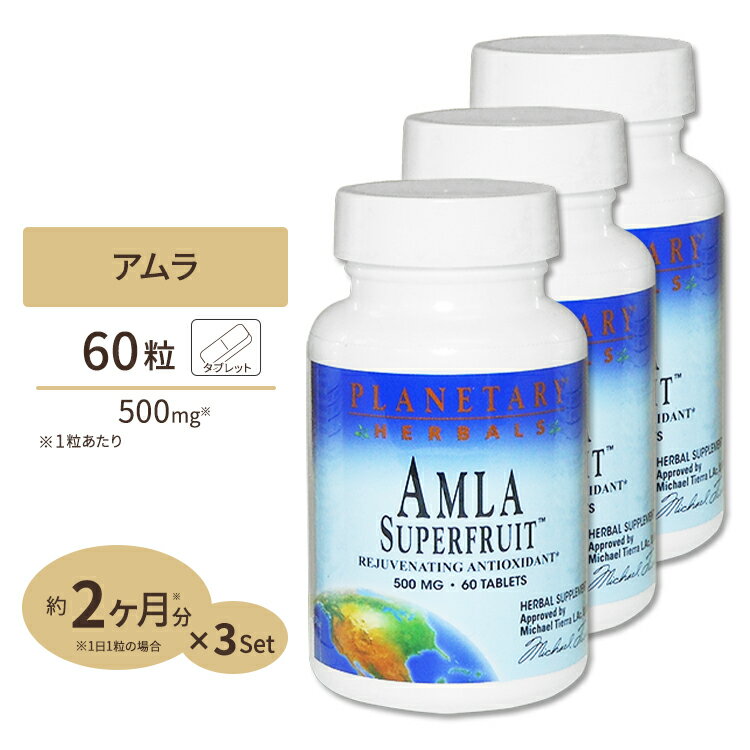 [3個セット] プラネタリーハーバルズ アムラ スーパーフルーツ 500mg 60粒 Planetary Herbals