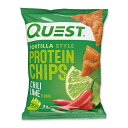 NGXgj[gV veC`bvX `C 32g(1.1oz) Quest Nutrition Tortilla Style Protein Chips Chili Lime