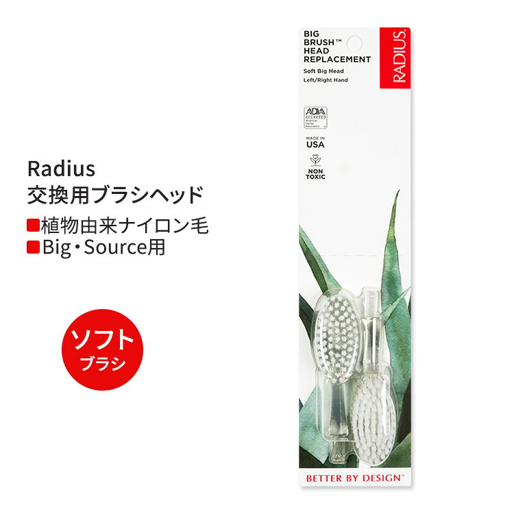ラディウス ビッグ 交換用ブラシヘッド ソフト 2本 Radius Big Brush Replacement ...