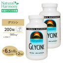  ソースナチュラルズ グリシン 500mg 200粒 Source Naturals Glycine 200Capsules