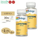 2個セット ソラレー L-システイン 500mg Lシステイン 500mg 30粒 SOLARAY L-Cysteine Free Form, Veg Cap 500mg 30ct