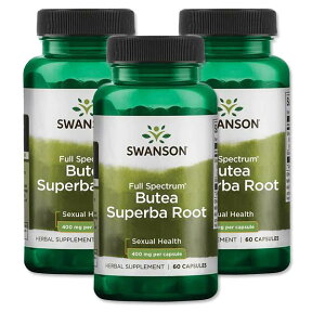 [3個セット] スワンソン ブテアスペルバ (赤ガウクルア/ソフォン) 400mg 60粒 Swanson Butea Superba Root 400mg 60cap