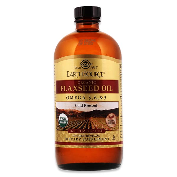 ソルガー アーススクエア オーガニックフラックスシードオイル オメガ3 6 9 473ml (16floz) SOLGAR EARTH SOURCE Organic Flaxseed Oil