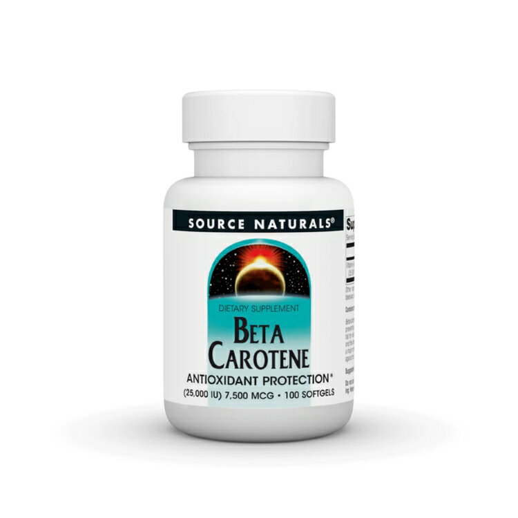 ソースナチュラルズ ベータカロテン 25000IU 100ソフトジェル Source Naturals Beta Carotene 25000 IU..