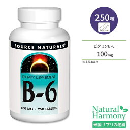 ソースナチュラルズ ビタミンB-6 100mg 250粒 タブレット Source Naturals B-6 サプリメント ヘルスケア スキンケア 美容