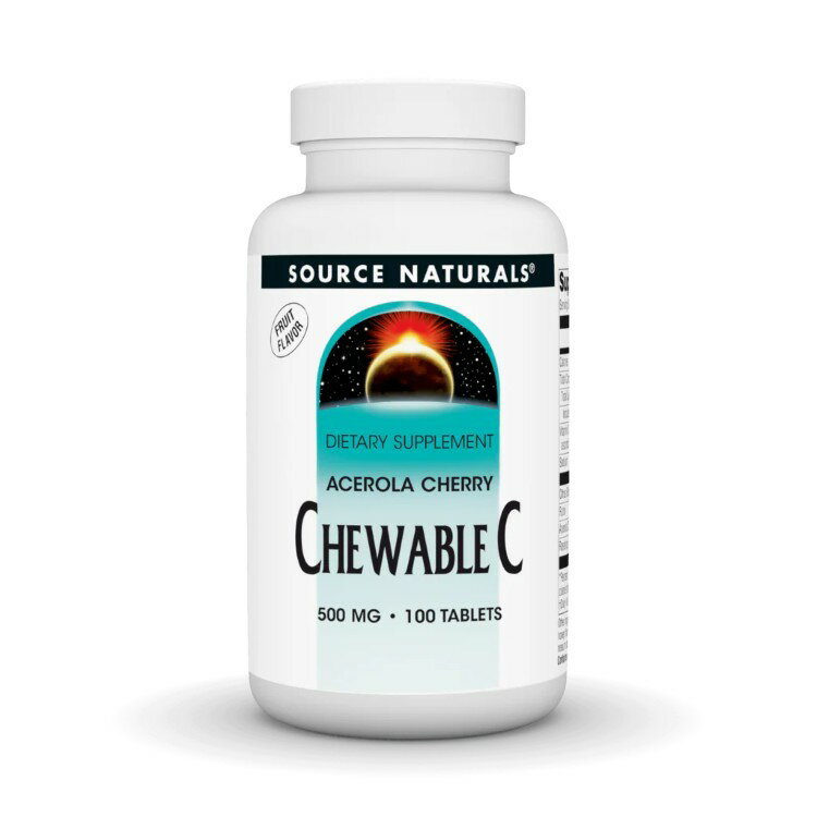 ソースナチュラルズ アセロラチェリー チュアブルC 500mg フルーツ由来 100粒 Source Naturals Acerola Cherry Chewable C 500 mg Fruit 100 Tablet 【お取り寄せ商品】【合わせて買いたい】