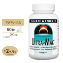 ソースナチュラルズ ウルトラマグ 60粒《約1か月分》マグネシウム Source Naturals Ultra-Mag, 60 Tablets マグネシウム エネルギー ミネラル 《約1か月分》