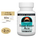 【ポイントUP★4日20時 - 12日10時】ソースナチュラルズ トランス フェルラ酸 60粒 Source Naturals Trans-Ferulic Acid 60tabletsサプリメント サプリ 植物ステロール フィトステロール アメリカ