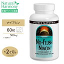 ソースナチュラルズ ノーフラッシュ ナイアシン 500mg 60粒 タブレット Source Naturals No-Flush Niacin 500mg 60Tablets 紅潮 かゆみ プツプツ ナシ ビタミンB3 《約2か月分》