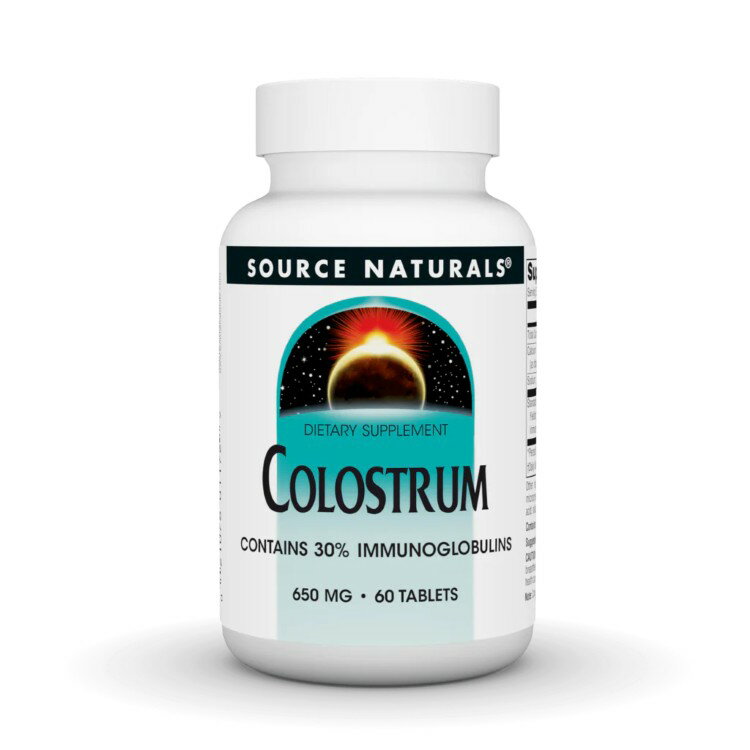 ソースナチュラルズ コロストラム 650mg 60粒 Source Naturals Colostrum 650 mg 60 Tablet 【お取り寄せ商品】【合わせて買いたい】