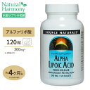 ソースナチュラルズ タイムリリース アルファリポ酸 300mg 120粒 Source Naturals Alpha lipoic acid 300mg TR 120Tablets