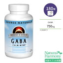 ソースナチュラルズ セリーンサイエンス ギャバ カームマインド 750mg 180粒 カプセル Source Naturals Serene Science GABA Calm Mind サプリメント ガンマアミノ酪酸 アミノ酸