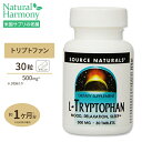 ソースナチュラルズ トリプトファン サプリメント L-トリプトファン 500mg 30粒 Source Naturals L-Tryptophan 500mg 30Tablets