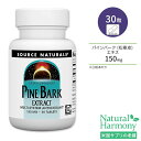 ソースナチュラルズ パインバーク (松樹皮) エキス 150mg 30粒 タブレット Source Naturals Pine Bark Extract サプリメント プロアントシアニジン ポリフェノール タンニン